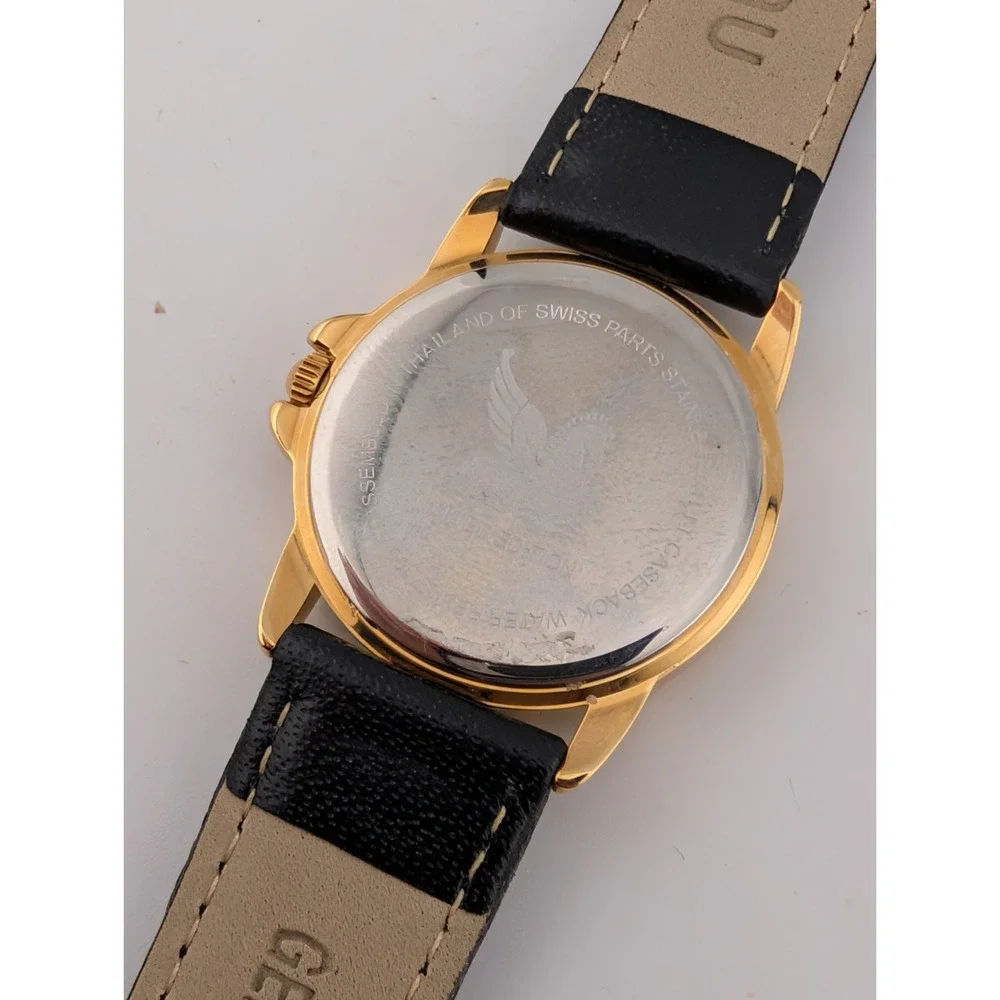 Limited Edition Tourneau Pegasus Watch Women 31mm Gold Tone Case- New Battery